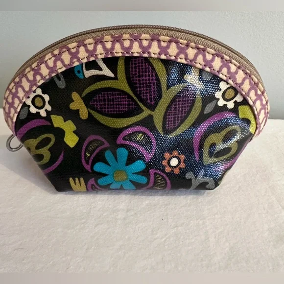 Fossil Keyper Dome Coated Canvas Pouch Retro Print - Picture 2 of 9